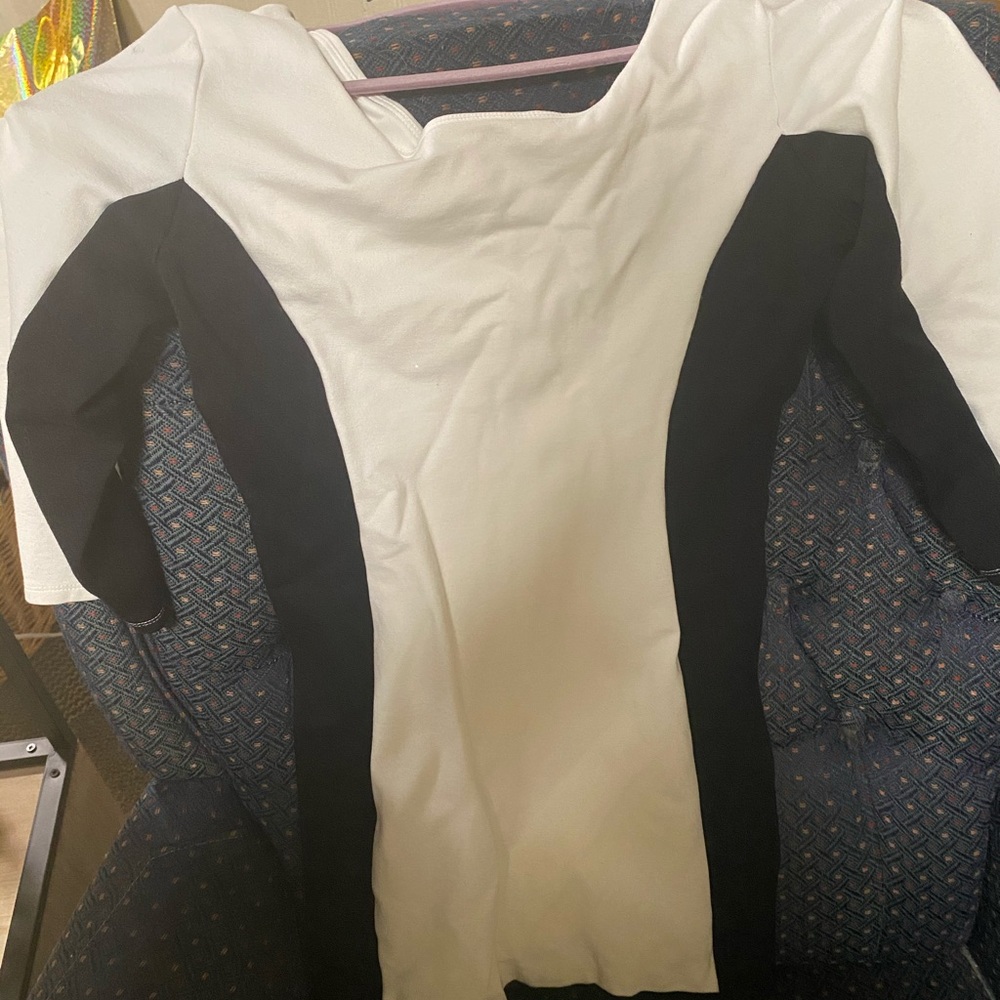 Express black and white color block dress